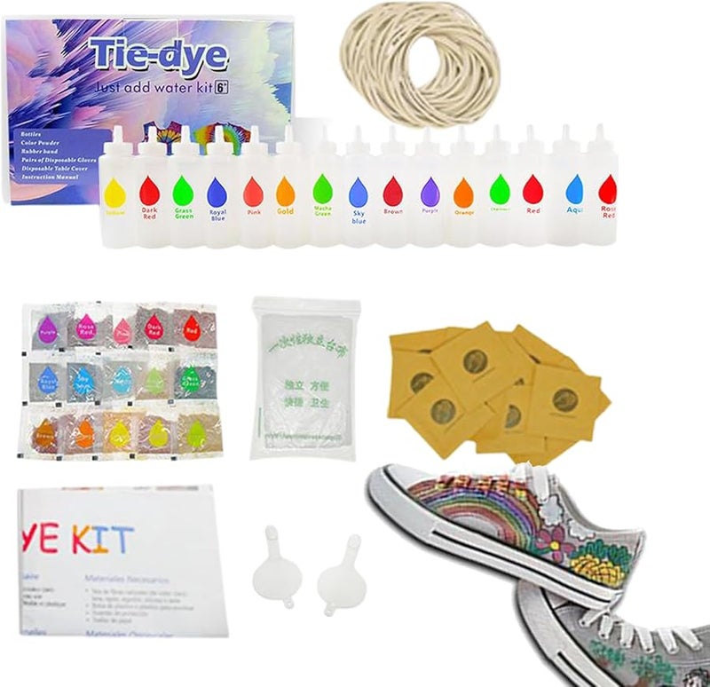 18 مجموعة صباغة ربط للأقمشة الملابس القبعات الأحذية القماش اللحف للمبتدئين الخبراء العائلة - Image 1